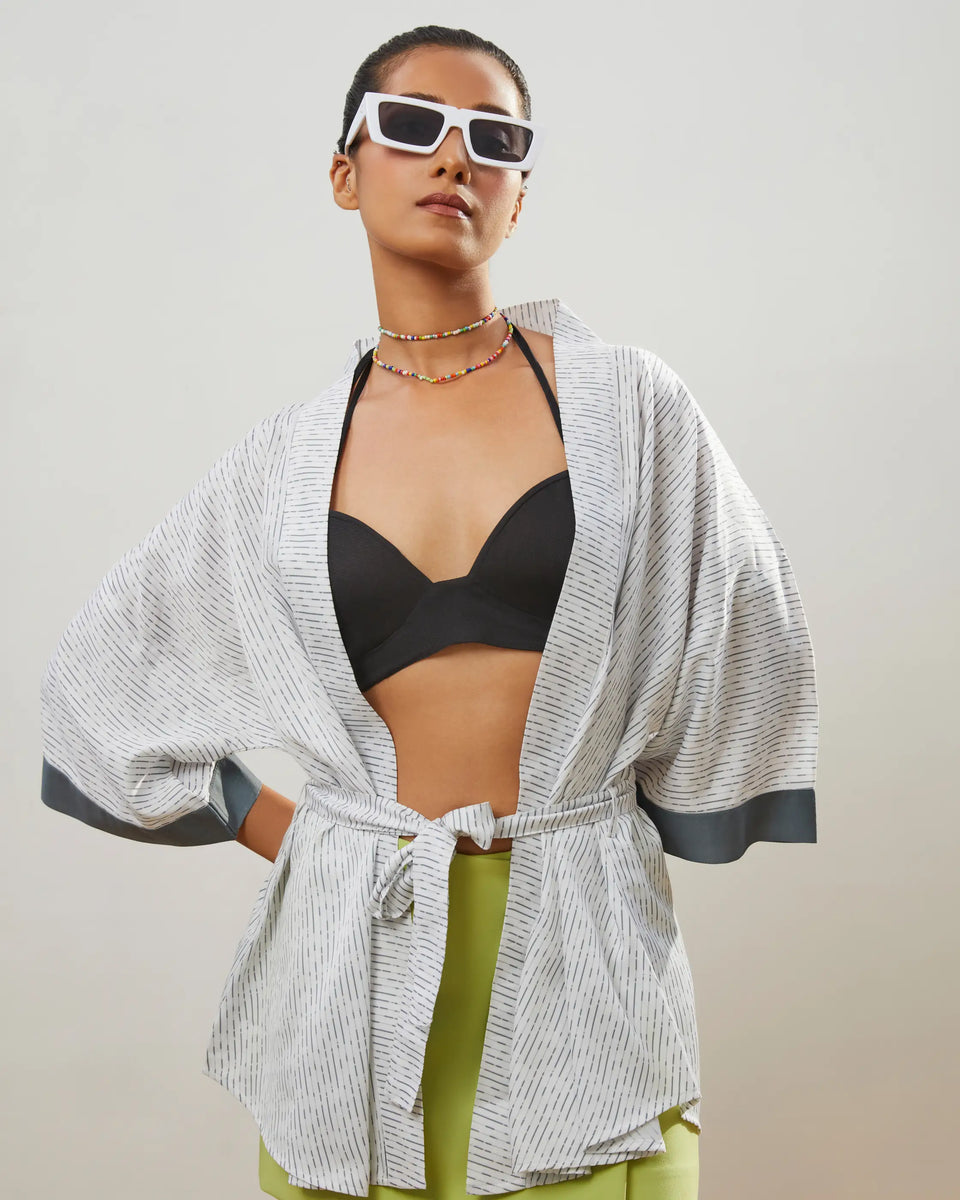 Just White Kimono Jacket Unisex