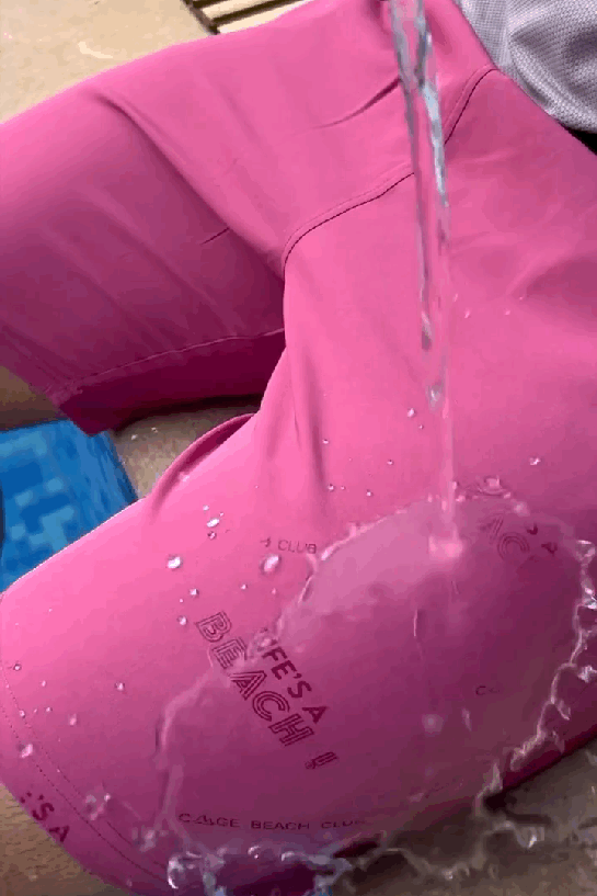 water reactive aqua print shorts